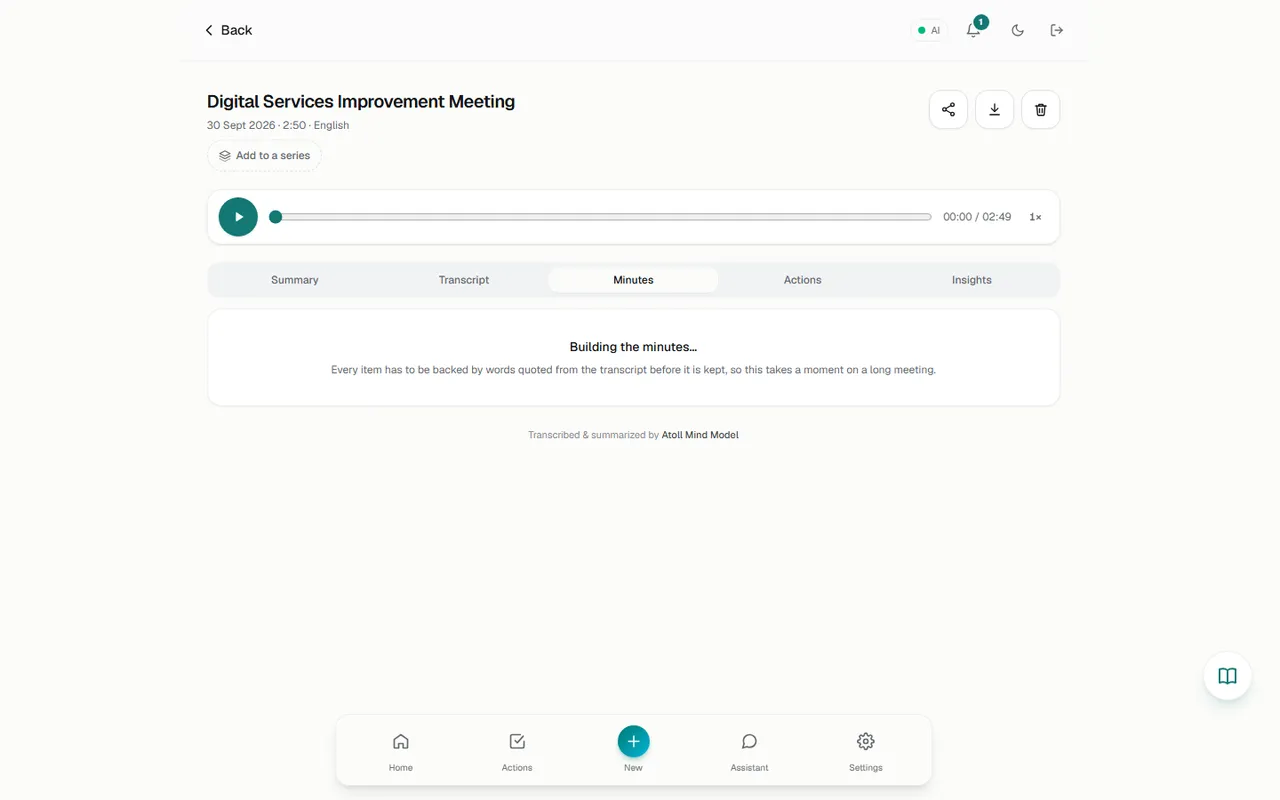 Minutes panel while the update runs
