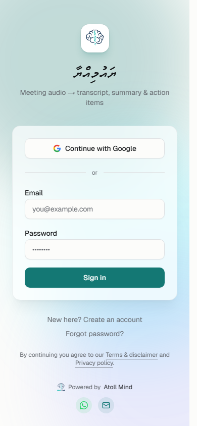 Sign-in page at 390×844